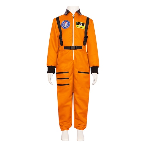 Astronauten Gruppe Paar Kostüm Cosplay Kostüm Overall Kostüme Orange Für Königs Tag Halloween Karneval Erwachsene Kinder Unisex Image