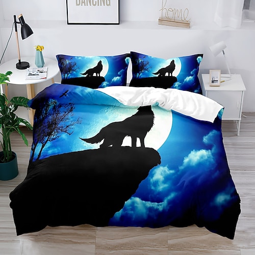 3D-Bettwäsche mit Marmordruck, Bettbezug, Bettwäsche-Sets, Bettdeckenbezug mit 1 bedruckter Bettbezug oder Bettdecke, 2 Kissenbezüge für Doppelbett/Queen/King Image