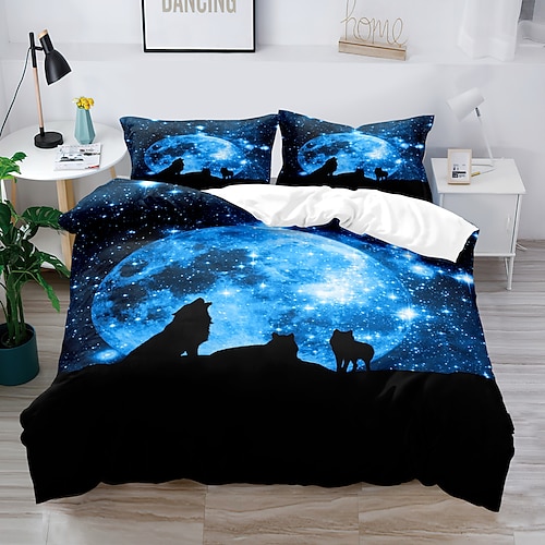 3D-Bettwäsche mit Marmordruck, Bettbezug, Bettwäsche-Sets, Bettdeckenbezug mit 1 bedruckter Bettbezug oder Bettdecke, 2 Kissenbezüge für Doppelbett/Queen/King Image