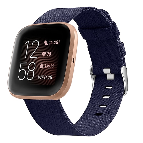 Uhrenarmband für Fitbit Versa 2 / Versa Lite / Versa SE / Versa Stoff Nylon Ersatz Gurt Metallverschluss Verstellbar Atmungsaktiv Armband Image
