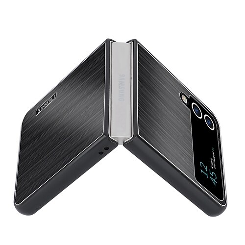 Handy Hülle Handyhüllen Für Samsung Galaxy Z Flip 6 Z Flip 5 Z Flip 4 Z Flip 3 Ultradünnes Gehäuse Stoßrahmen Anti-Drop Militärschutz Rüstung Aluminiumlegierung Image