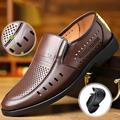 Herren Loafer Slip On Freizeitschuhe für Herren Lederschuhe Geschäftlich Brautkleider schlicht Outdoor Täglich Leder Atmungsaktiv Halbschuhe Schwarz Weiß Braun Sommer