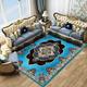 Große florale Teppiche, orientalischer, rutschfester Kristall-Samt-Plüschteppich, Vintage-flauschiger Teppich, maschinenwaschbar, weich, verdickt Hochflorteppich fürs Wohnzimmer Schlafzimmerboden