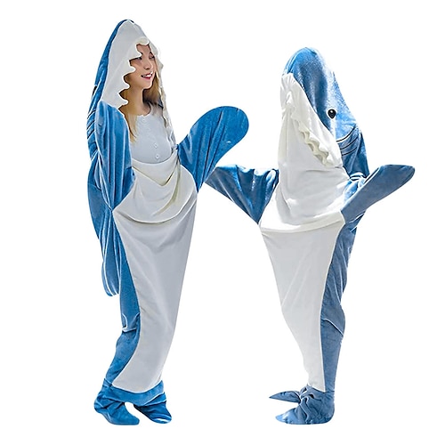 Karnevalskostüm 2026 Hai Karneval Cosplay Kostüm Kigurumi Decke Niedlich Erwachsene Herren Damen Weihnachten Karneval Einfaches Karnevalskostüm Verkleiden Image