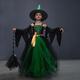 Halloween Mädchen 3D Farbblock Hexenkostüm für Kinder Kleider-Set Kleidungsset Ärmellos Herbst Winter Kostüm Baumwolle kinderkleidung 3-8 Jahre Cosplay Kostüme Regular Fit