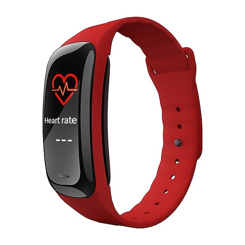 C1plus Smartwatch 0.96 Zoll Smartwatch Fitnessuhr Bluetooth Temperaturüberwachung Schrittzähler Anruferinnerung Kompatibel mit Android iOS Damen Herren Wasserfest Langer Standby Mediensteuerung IP 67 Image