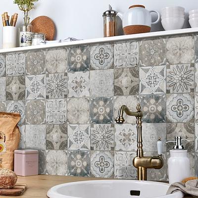 24/48 Stück wasserdichte, kreative, industrielle Stil-Küche, Badezimmer, Wohnzimmer, selbstklebende Wandaufkleber, wasserdichte Fliesenaufkleber Image