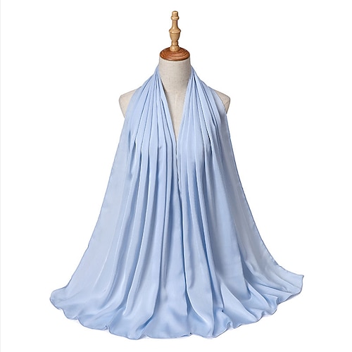 moslemischer schal gekräuselter schal frauen abaya solide hijab ramadan hijabs für frau abayas kleid turban sofortschal Image