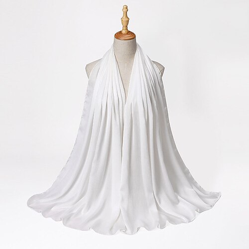 moslemischer schal gekräuselter schal frauen abaya solide hijab ramadan hijabs für frau abayas kleid turban sofortschal Image