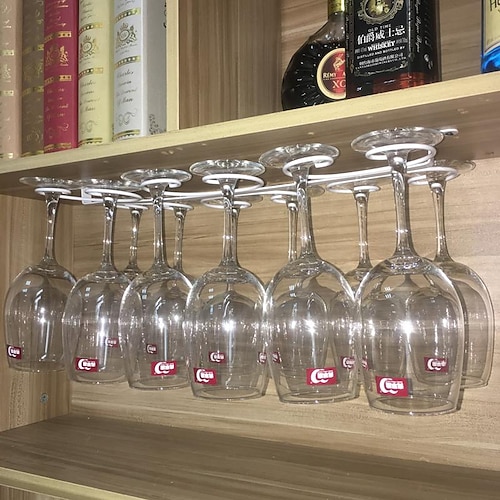 weinglashalter im europäischen stil weinschrank hoher glashalter kreativer kopfüber hängender glashalter hängender glashalter weinglashalter für den haushalt Image