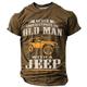 Auto, alter Mann, Herren, lässig, Street-Style, 3D-Druck, T-Shirt, T-Shirt, Sport, Outdoor, Urlaub, Ausgehen, T-Shirt, Schwarz, Blau, Braun, Kurzarm, Rundhals-Shirt, Frühlings- und Sommerkleidung, Bekleidung, S, M, L, XL, 2XL