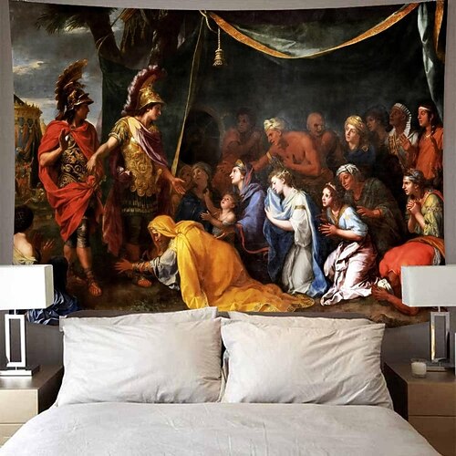 Kunst Mittelalterlicher Renaissance-Wandteppich Mittelalter Wandkunst Großer Wandteppich Wanddekor Fotohintergrund Decke Vorhang Zuhause Schlafzimmer Wohnzimmer Dekoration Image
