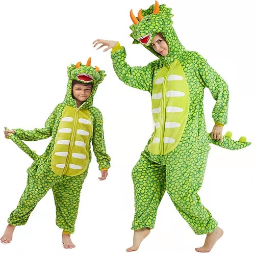 Karnevalskostüm Buchwoche 2026 2026 Tier Dinosaurier Löwe Karneval Kigurumi-Pyjamas Ausgefallene Kostüme Gruppenkostüm Warm Niedlich Bequem Kinder Erwachsene Unisex Männer und Frauen Jungen und Image