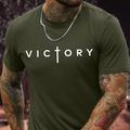 Herren Buchstabe Grafikdrucke Glaube T Shirt Grafischen T-Shirt 100% Baumwolle Kurzarm Grafik Hemd Schwarz Weiß Dunkelmarine Bequemes T-Shirt Urlaub Straße Modedesigner-Kleidung
