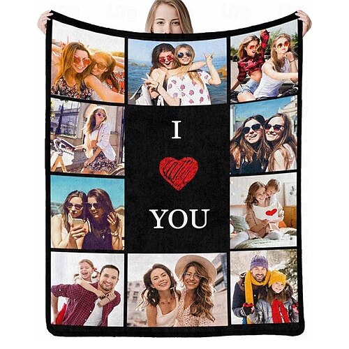 Personalisierte Decken maßgeschneiderte Decken persönliche Geschenke für Ihre Liebsten Frauen/Männer Geschenk personalisiertes Valentinstagsgeschenk maßgeschneidert Image