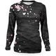 Damen Downhill Jersey Langarm MTB Mountain Rennrad Winter Schwarz Rosa Dunkellila Blumen Pflanzen Fahhrad Atmungsaktiv Schnelltrocknend Sport Mit Mustern Blumen Pflanzen Lustig Bekleidung