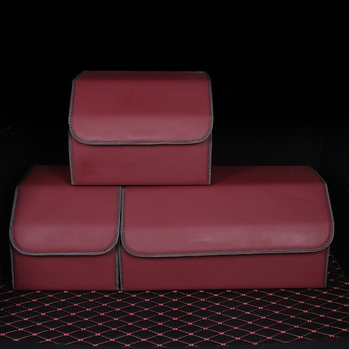 1 Stück Kofferraum-Organizer Wasserdicht Faltbar Hohe Kapazität PU Für SUV Lastwagen Van Image