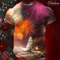 Weihnachts-T-Shirt, Grafik, Weihnachtsmann, täglich, Designer, Retro, Vintage, Herren-T-Shirt mit 3D-Druck, T-Shirt, Sport, Outdoor, Urlaub, Ausgehen, Weihnachts-T-Shirt, weiß, kurzärmeliges T-Shirt