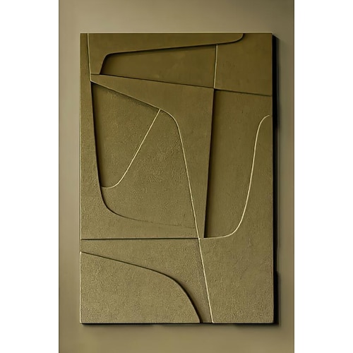 Schwarz-Weiß-abstrakte Textur 3D-Geometrie-Kunstmalerei auf Leinwand moderne minimale Wanddekoration skulpturale Posterbilder Image