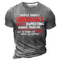 We All Know It 'S Never Going To Happen Cartoon Mens 3D Shirt Blue Winter Cotton Men'S Unisex Tee Slogan Shirts Distressed Letter Graphic Prints Crew Neck Black Army Green Navy Gray 3D