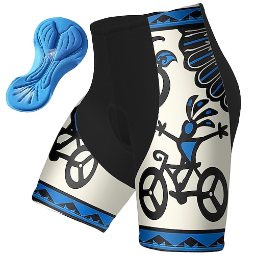 Herren Grafik Lustig Fahrradhose Fahhrad Gepolsterte Shorts / Chamois Unterteile Mountainbike MTB Straßenradsport Sport 3D-Polster Schnelltrocknend Reflektierende Streifen Feuchtigkeitsableitend Rot Image