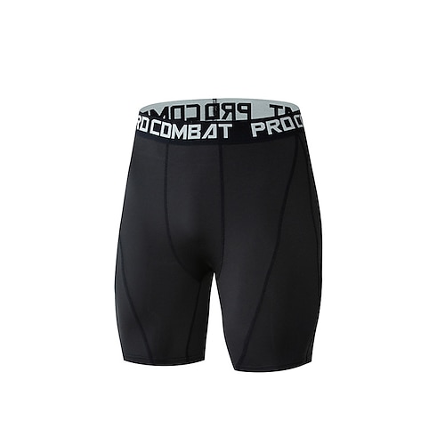 Herren Shorts Kurze Hosen Sport Ausgehen Wochenende Laufen Bequem Glatt Knielänge Gymnastik Sportkleidung Schwarz Weiß Mikro-elastisch Image