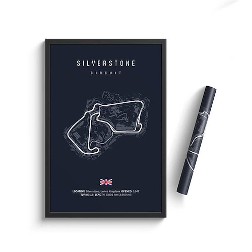 Imola Monaco Rennstrecke Leinwandbild Wandkunst nordisches Poster ästhetisches Motorsport-Rennbild für die Heimdekoration Image