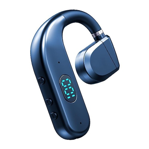 1 Stück lange Standby-Bluetooth-Ohrhörer, LED-Betriebsanzeige, Bluetooth-Kopfhörer, kabelloses Headset mit Geräuschunterdrückung, Ohrbügel, Sport-Kopfhörer, Tastensteuerung Image