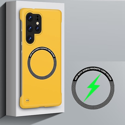 Handy Hülle Handyhüllen Für Samsung Galaxy S24 S23 S22 S21 FE S21 Ultra Plus Rückseite Mit Magsafe Unterstützt kabelloses Laden Matt gefrostet Stoßfest Einfarbig Retro PC Image