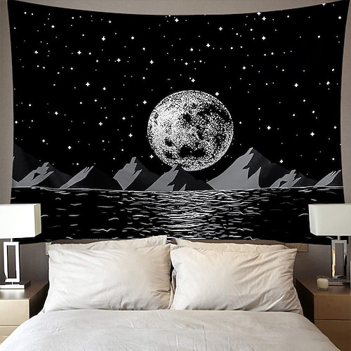 Mandala Bohemian Wandteppich Kunst Dekor Decke Vorhang hängen zu Hause Schlafzimmer Wohnzimmer Wohnheim Dekoration Boho Hippie psychedelische Blumenblume Lotus Indianer Image