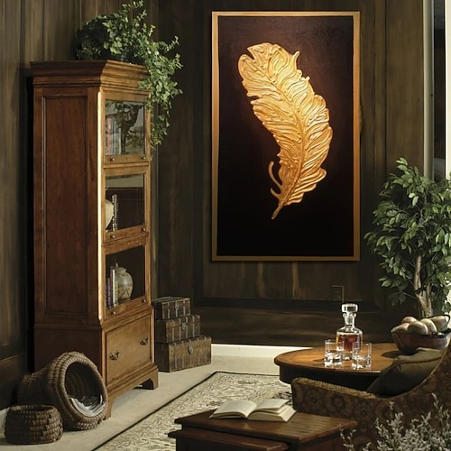 handgefertigtes handgemaltes Ölgemälde Wandkunst moderne abstrakte Feder Stillleben Landschaft Heimdekoration Dekor gerollte Leinwand kein Rahmen ungedehnt Image