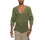 herren pullover pullover pullover rippstrick gestrickt v-ausschnitt alltagskleidung urlaub bekleidung bekleidung frühjahr herbst grau 5xl