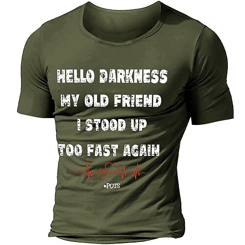 Herren Buchstabe T Shirt T-Shirt 100% Baumwolle Kurzarm Grafik Hemd Schwarz Armeegrün Dunkelblau Bequemes T-Shirt Sport im Freien Ferien Modedesigner-Kleidung Image