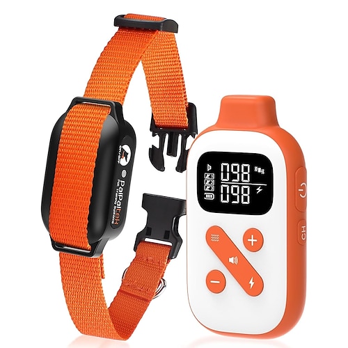 vibrierendes Hundehalsband ohne Erschütterungen, 3300 Fuß Reichweite, mit Fernbedienung, IPX7, wasserdichtes elektrisches Hundehalsband ohne Erschütterungen/Zacken, für 5–120 Pfund, alle Rassen Image