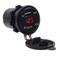 Dual-USB-Ladebuchsenadapter Wasserdichtes Auto-Schnellladegerät 5 V 4,2 A für Mobiltelefone mit Voltmeter und Inline-Sicherung 10 A für 12-24 V Autoboot-Motorrad