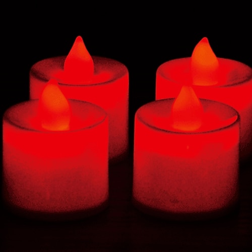 24 Stück/Set LED Kerzen batteriebetriebene Kerzen Batterien Lichter Kerzen um eine warme Atmosphäre zu schaffen natürlich flackernd hell für Halloween Image