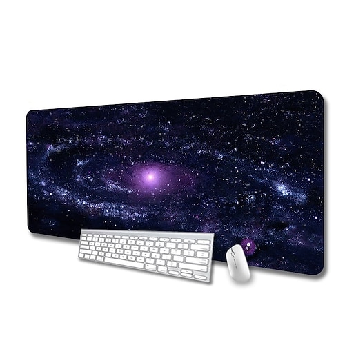 Großes Mauspad XL 35,4 x 15,7 Zoll Große erweiterte Computertastatur-Mausmatte Schreibtischunterlage für Laptop mit genähten Kanten Wasserdichtes Mauspad für Gamer zu Hause Büro Image