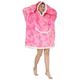 Erwachsene Übergroße Hoodie-Decke Tragbare Decke mit Tasche Milchkuh Leopard Zeichen Pyjamas-Einteiler Flanell Cosplay Für Herren und Damen Karneval Tiernachtwäsche Karikatur