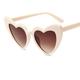 herzförmige Sonnenbrille transparent 1950er 1970er Jahre y2k Retro Vintage Cat Eye Mod Style Retro Brille für Frauen Schlager Outfit