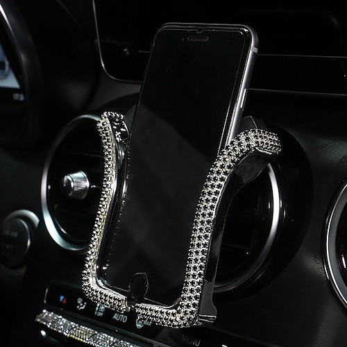 Auto-Strass-Telefonhalter, Kristall-Luftauslass, Unterstützung für Telefon, Diamant-Clip, Auto-Innenraum, universeller Smartphone-Ständer, Automobilteile Zubehör Image