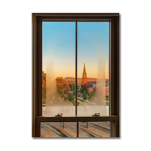 Landschaft Wandkunst Leinwand das Fenster moderne Kunst Landschaft Heimdekoration Dekor gerollte Leinwand ohne Rahmen ungerahmt Image