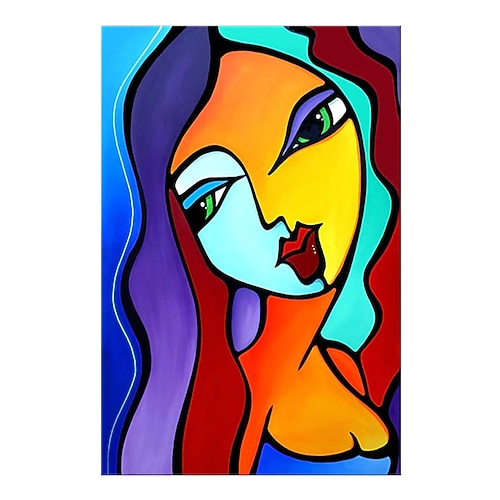 Mintura handgefertigte Figur Ölgemälde auf Leinwand Wandkunst Dekoration modernes abstraktes Bild für Wohnkultur gerolltes rahmenloses ungedehntes Gemälde Image