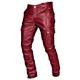 Herren Hose Hosen Lederhose Kunstlederhose Freizeithose Multi Pocket Feste Farbe Nachtclub Strassenmode PU Modisch Schwarz Rote