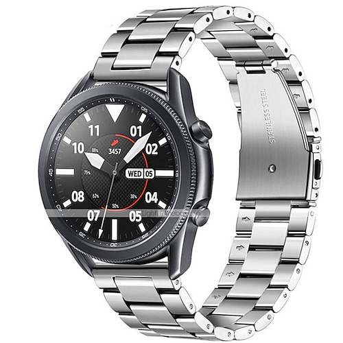Uhrenarmband für Samsung Watch 3 45mm, Galaxy Wacth 46mm, Gear S3 Classic / Frontier, Gear 2 Neo Live Edelstahl Ersatz Gurt 22mm Geschäftlich Klassischer Verschluss Armband Image