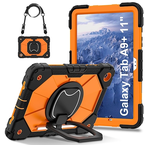 Tablette Hüllenabdeckung Für Samsung Galaxy Tab A9 8.7 A8 10.5'' A9 Plus 11 Griff 360° Drehbar Schulter Träger Rüstung PC Silikon Image
