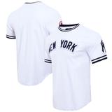 Men's Pro Standard White New York Yankees Classic Chenille Double Knit T-Shirt