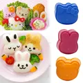 Sushi Mold Maker Sushi Making Kit Cartoon Bear Rabbit Onigiri stampo per palline di riso pranzo per