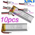 10 pz 3.7V 1000 mAh 3.7Wh batteria ai polimeri di litio 901860 JST 2Pin 1.0/1.25/1.5/2.0/2.54mm per la navigazione della fotocamera dell'automobile GPS Bluetooth