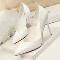 Scarpe BIGTREE Scarpe da donna bianche Décolleté in pelle PU Tacchi alti Scarpe da sposa a spillo Décolleté classici con punta a punta Décolleté basic da donna