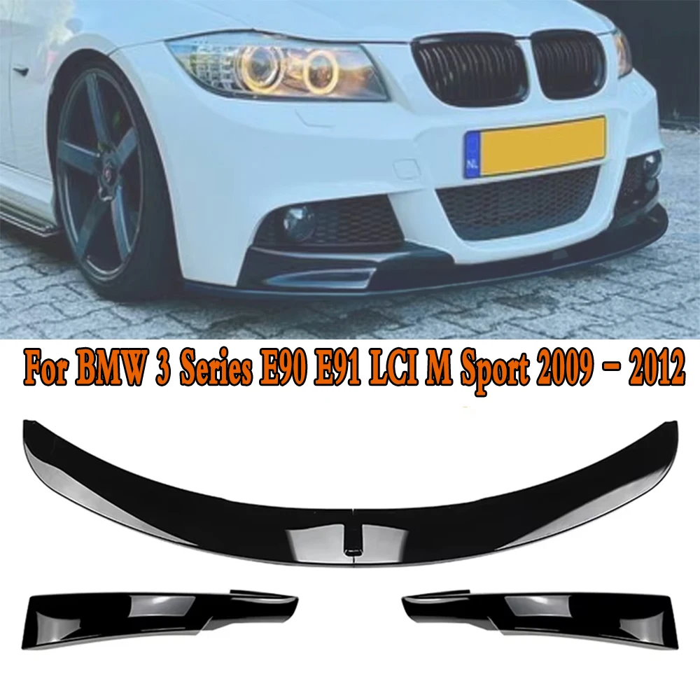 Per BMW Serie 3 E90 E91 LCI M Sport 2009 - 2012 Auto Paraurti Anteriore Lip Splitter Diffusore Body Kits Spoiler Paraurti Guard Protector